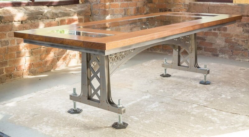 3. Steel and Oak Table - Welded & Wood